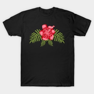 Death in paradise, a macabre tropical floral T-Shirt